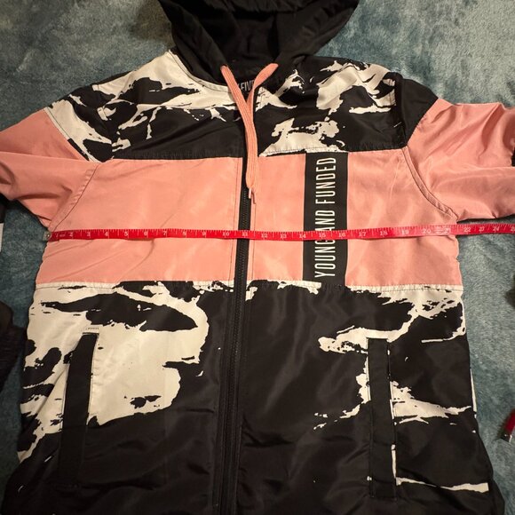 Five By Five by Masterpiece Windbreaker Hoodie Jacket Size M - Picture 2 of 9